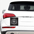 Black And White Eye of Providence Print Car Sticker