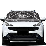 Black And White Eye of Providence Print Car Windshield Snow Cover