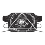 Black And White Eye of Providence Print Car Windshield Snow Cover