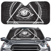 Black And White Eye of Providence Print Car Windshield Sun Shade