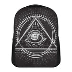 Black And White Eye of Providence Print Casual Backpack