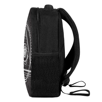 Black And White Eye of Providence Print Casual Backpack