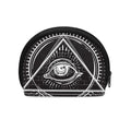 Black And White Eye of Providence Print Coin Purse