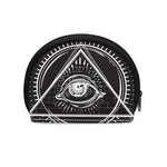 Black And White Eye of Providence Print Coin Purse
