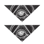 Black And White Eye of Providence Print Dog Bandana
