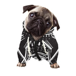 Black And White Eye of Providence Print Dog Zip Up Hoodie