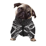 Black And White Eye of Providence Print Dog Zip Up Jacket