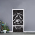 Black And White Eye of Providence Print Door Sticker