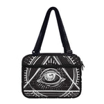 Black And White Eye of Providence Print Double Strap Bible Bag