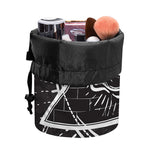 Black And White Eye of Providence Print Drawstring Makeup Bag