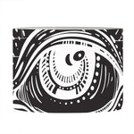 Black And White Eye of Providence Print Drum Lamp Shade