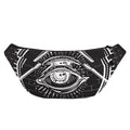 Black And White Eye of Providence Print Fanny Pack