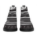 Black And White Eye of Providence Print Flat Ankle Boots