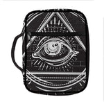 Black And White Eye of Providence Print Front Pocket Bible Bag
