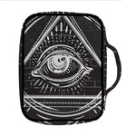 Black And White Eye of Providence Print Front Pocket Bible Bag