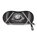 Black And White Eye of Providence Print Glasses Case