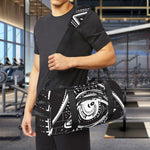 Black And White Eye of Providence Print Gym Bag