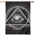 Black And White Eye of Providence Print House Flag