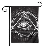Black And White Eye of Providence Print House Flag