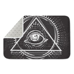 Black And White Eye of Providence Print Indoor Door Mat