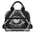 Black And White Eye of Providence Print Insulated Lunch Bag