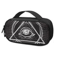 Black And White Eye of Providence Print Portable Cooler Travel Case