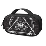 Black And White Eye of Providence Print Insulin Cooler Travel Case