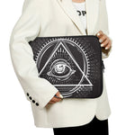 Black And White Eye of Providence Print Laptop Sleeve