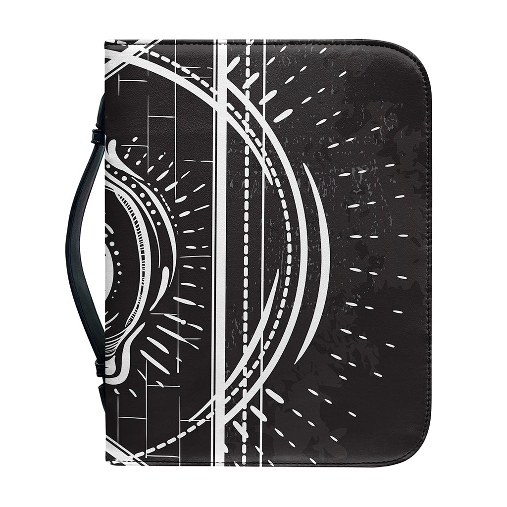 Black And White Eye of Providence Print Leather Bible Cover