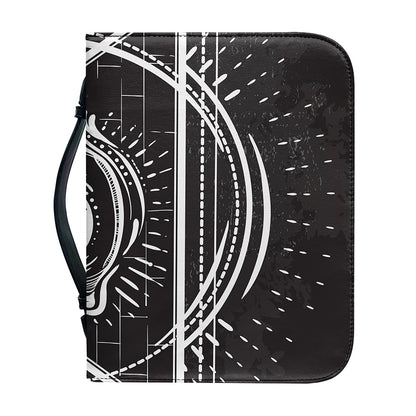 Black And White Eye of Providence Print Leather Bible Cover