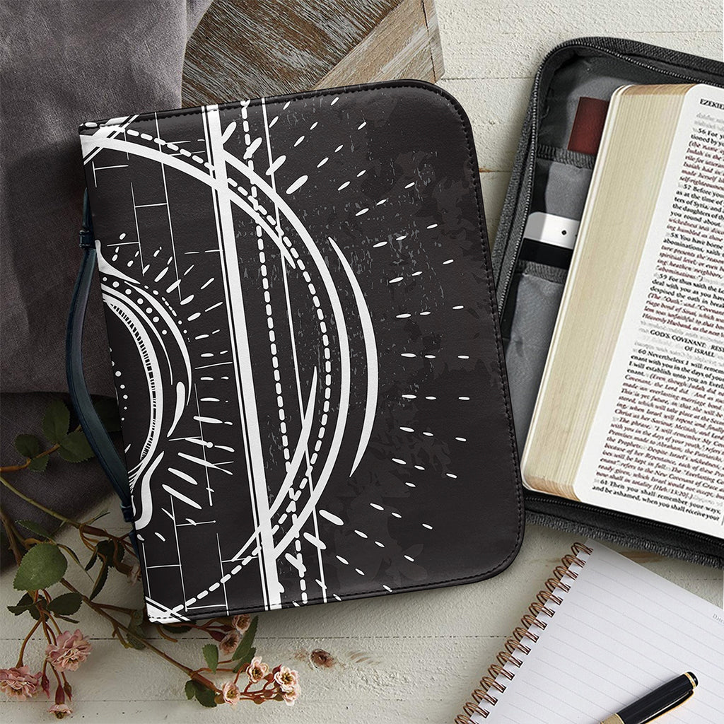 Black And White Eye of Providence Print Leather Bible Cover