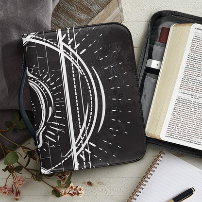 Black And White Eye of Providence Print Leather Bible Cover