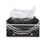 Black And White Eye of Providence Print Leather Tissue Box Cover