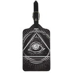 Black And White Eye of Providence Print Luggage Tag