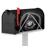 Black And White Eye of Providence Print Mailbox Cover