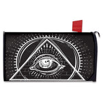 Black And White Eye of Providence Print Mailbox Cover