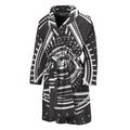 Black And White Eye of Providence Print Men's Bathrobe