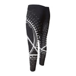 Black And White Eye of Providence Print Men's Compression Pants