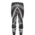 Black And White Eye of Providence Print Men's Leggings