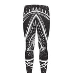 Black And White Eye of Providence Print Men's leggings