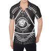 Black And White Eye of Providence Print Men's Shirt