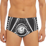 Black And White Eye of Providence Print Men's Triangle Swim Briefs