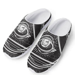 Black And White Eye of Providence Print Mesh Casual Shoes