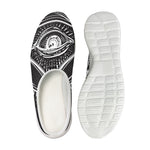 Black And White Eye of Providence Print Mesh Casual Shoes