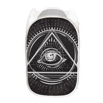 Black And White Eye of Providence Print Mesh Laundry Hamper