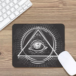 Black And White Eye of Providence Print Mouse Pad