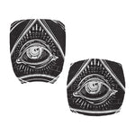 Black And White Eye of Providence Print Office Chair Cover