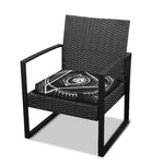Black And White Eye of Providence Print Outdoor Seat Cushion Cover