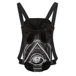 Black And White Eye of Providence Print Pet Carrier Backpack