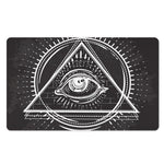 Black And White Eye of Providence Print Polyester Doormat